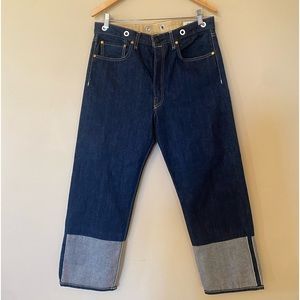 rag & bone Trompe L’oeil Indigo Selvedge Cuff Grommet Jeans